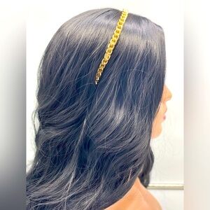 Gold Metal Headband Hair Accessory for Women.